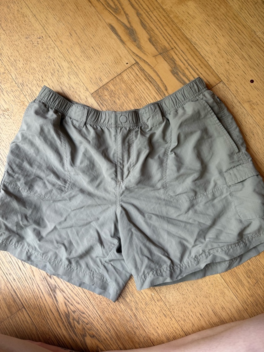 Casual Khacki Elastic Waist Shorts